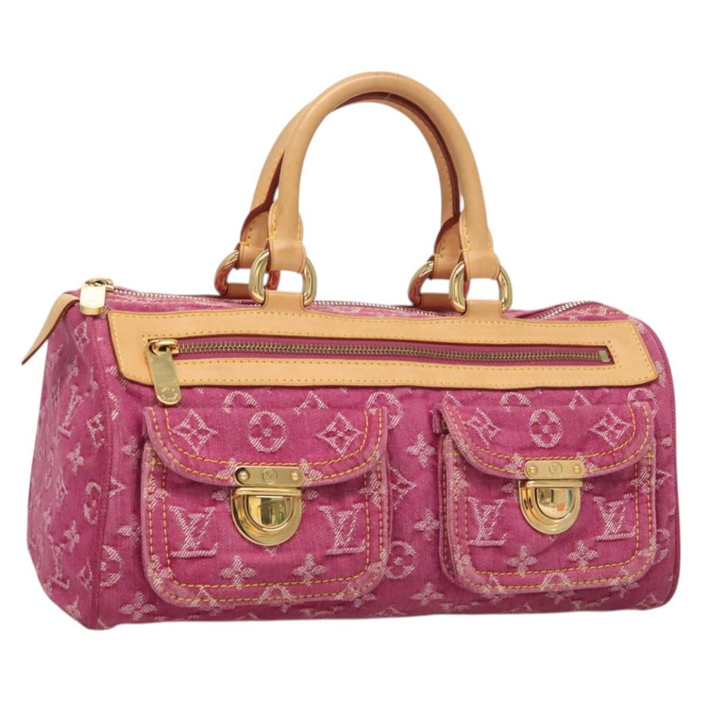 LOUIS VUITTON Monogram Denim Neo Speedy Hand Bag Pink M95019 LV 127690SV