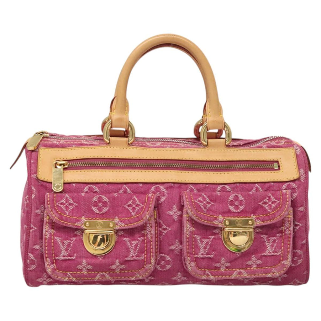 LOUIS VUITTON Monogram Denim Neo Speedy Hand Bag Pink M95019 LV 127690SV