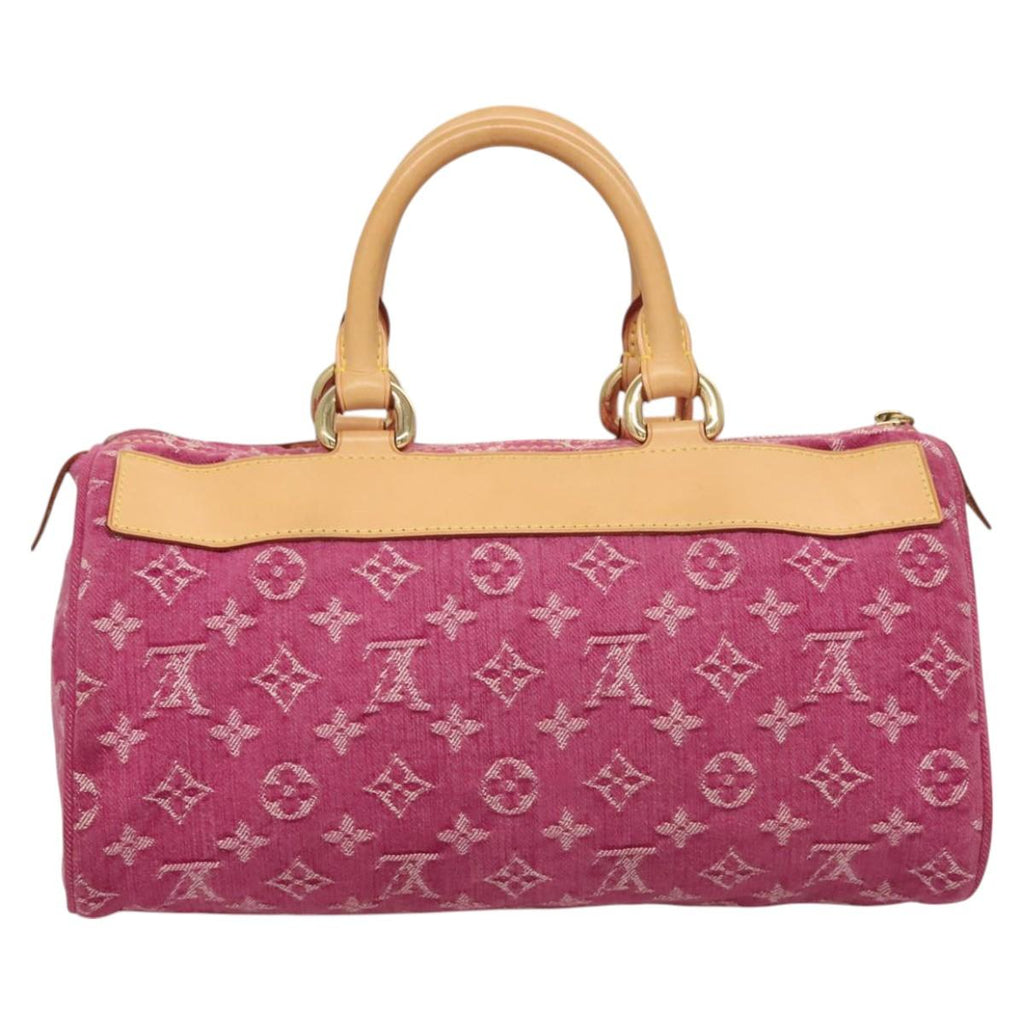 LOUIS VUITTON Monogram Denim Neo Speedy Hand Bag Pink M95019 LV 127690SV
