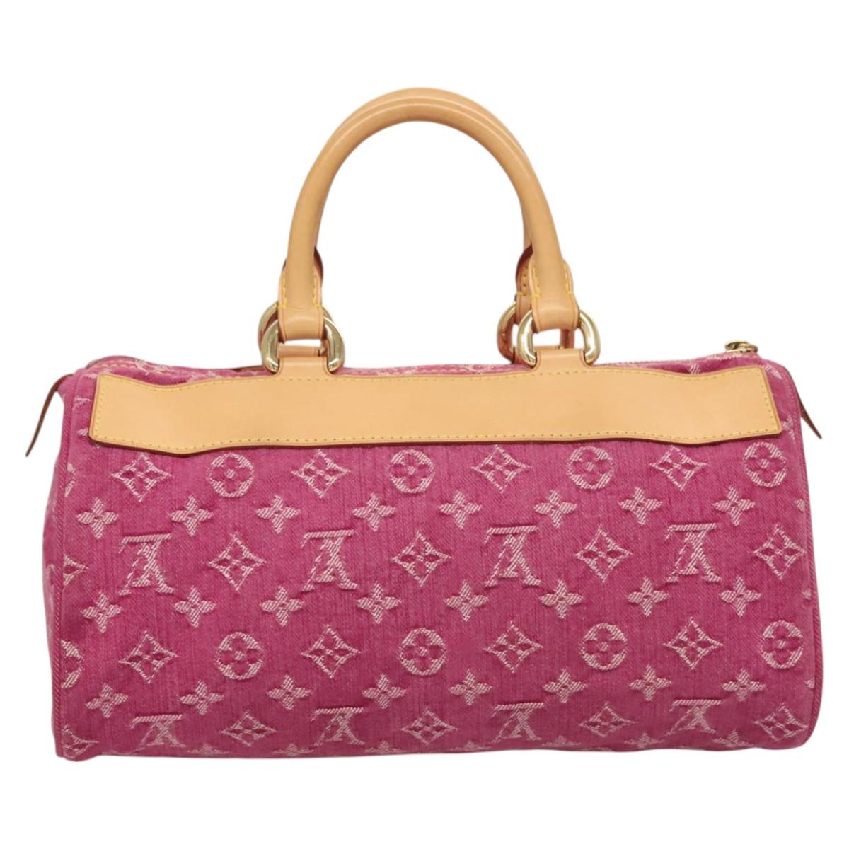 LOUIS VUITTON Monogram Denim Neo Speedy Hand Bag Pink M95019 LV 127690SV