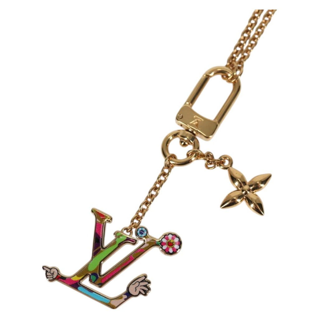 LOUIS VUITTON LVxTM 2 Necklace Super Flat metal Gold Tone M02499 LV 127723M