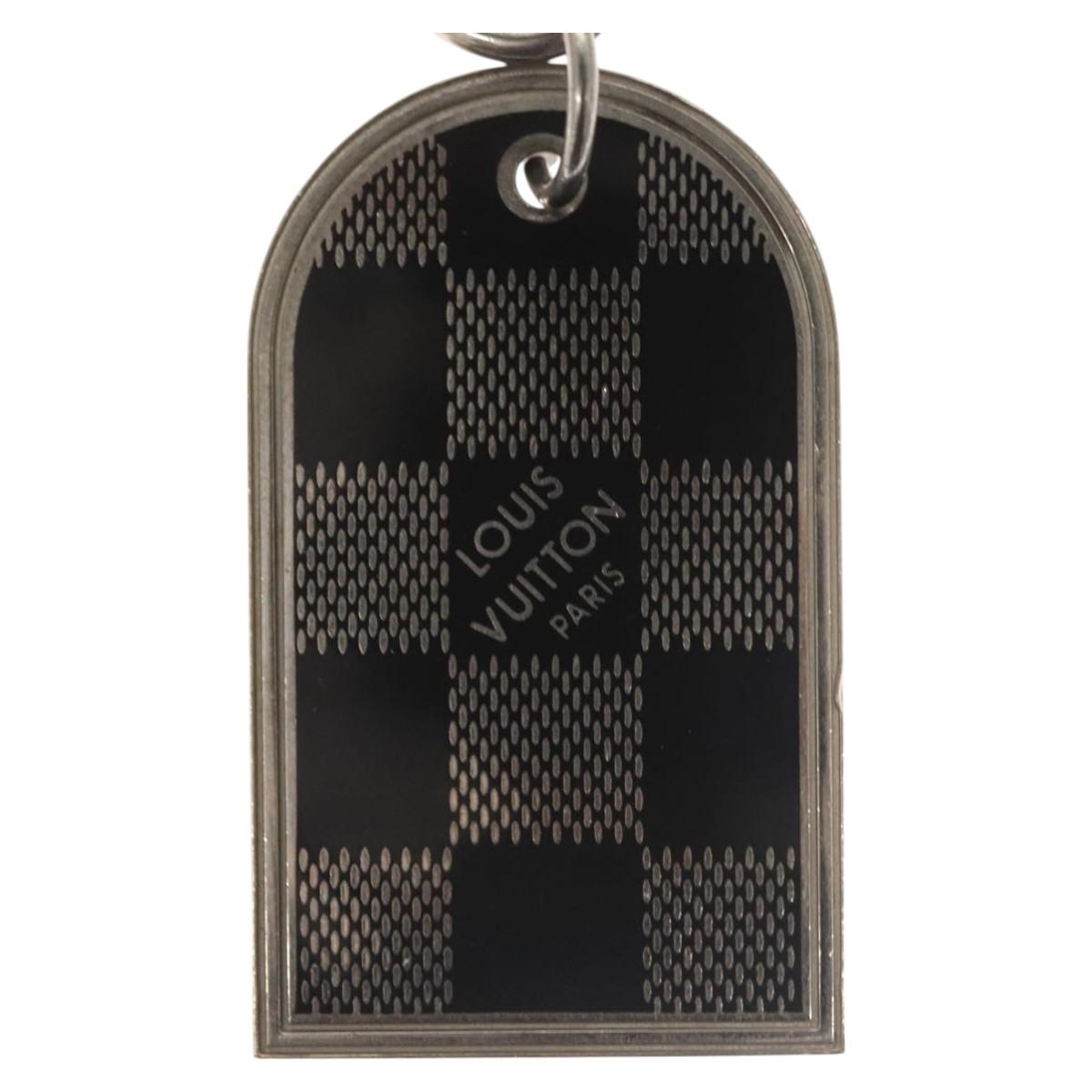 LOUIS VUITTON Damier Porte Cles Porto Address Key Ring metal M65770 127729