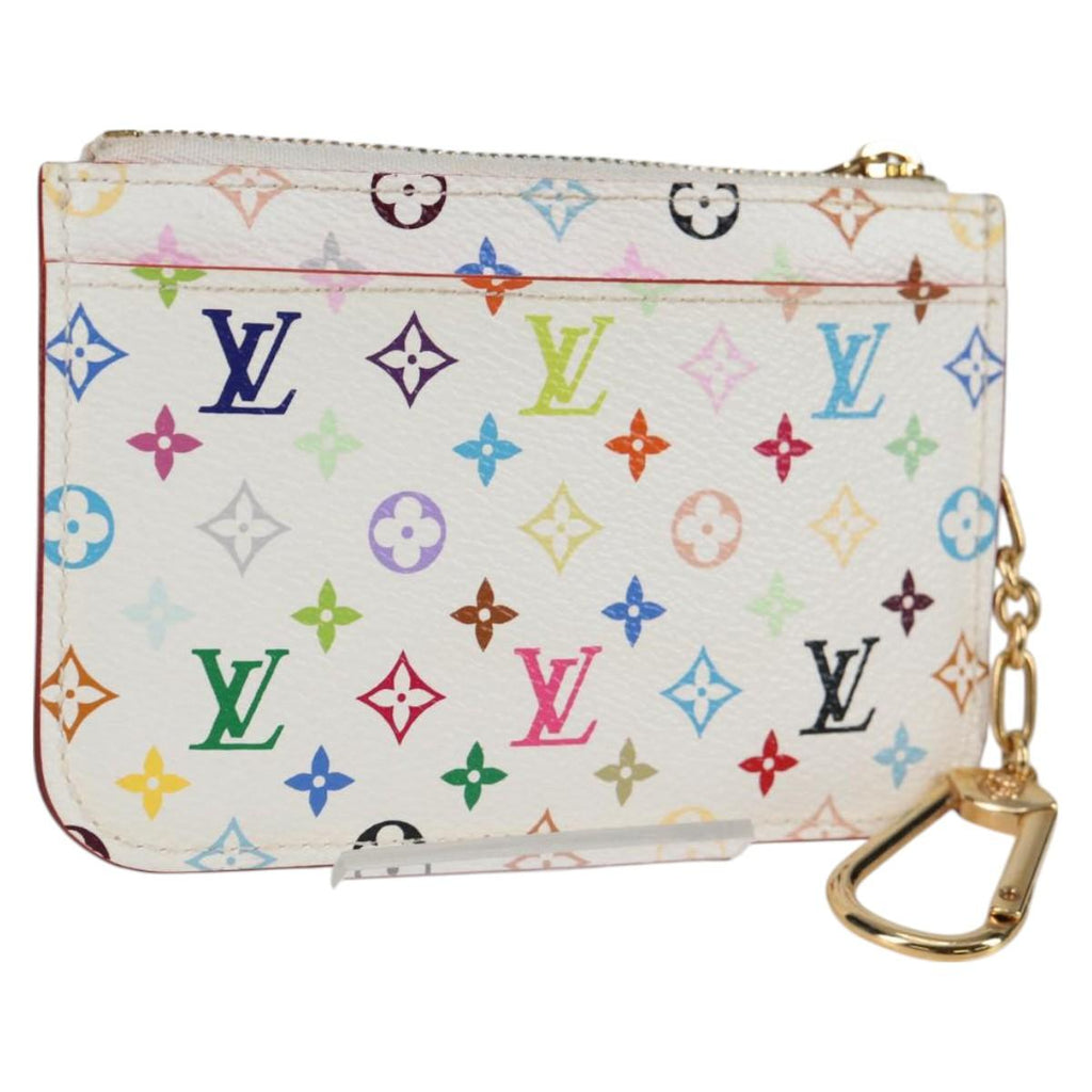 LOUIS VUITTON Monogram Multicolor Pochette Cles NM White M93734 LV 127792V