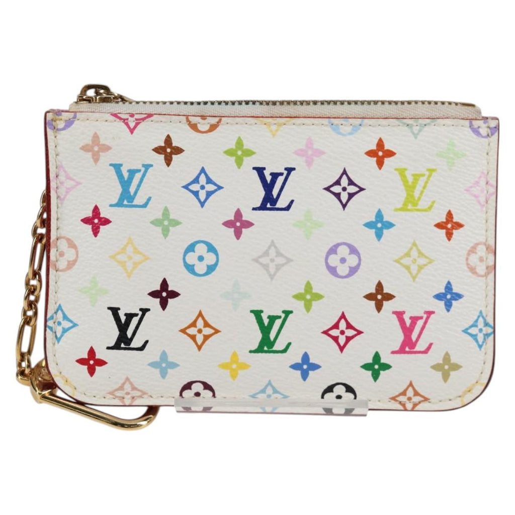 LOUIS VUITTON Monogram Multicolor Pochette Cles NM White M93734 LV 127792V