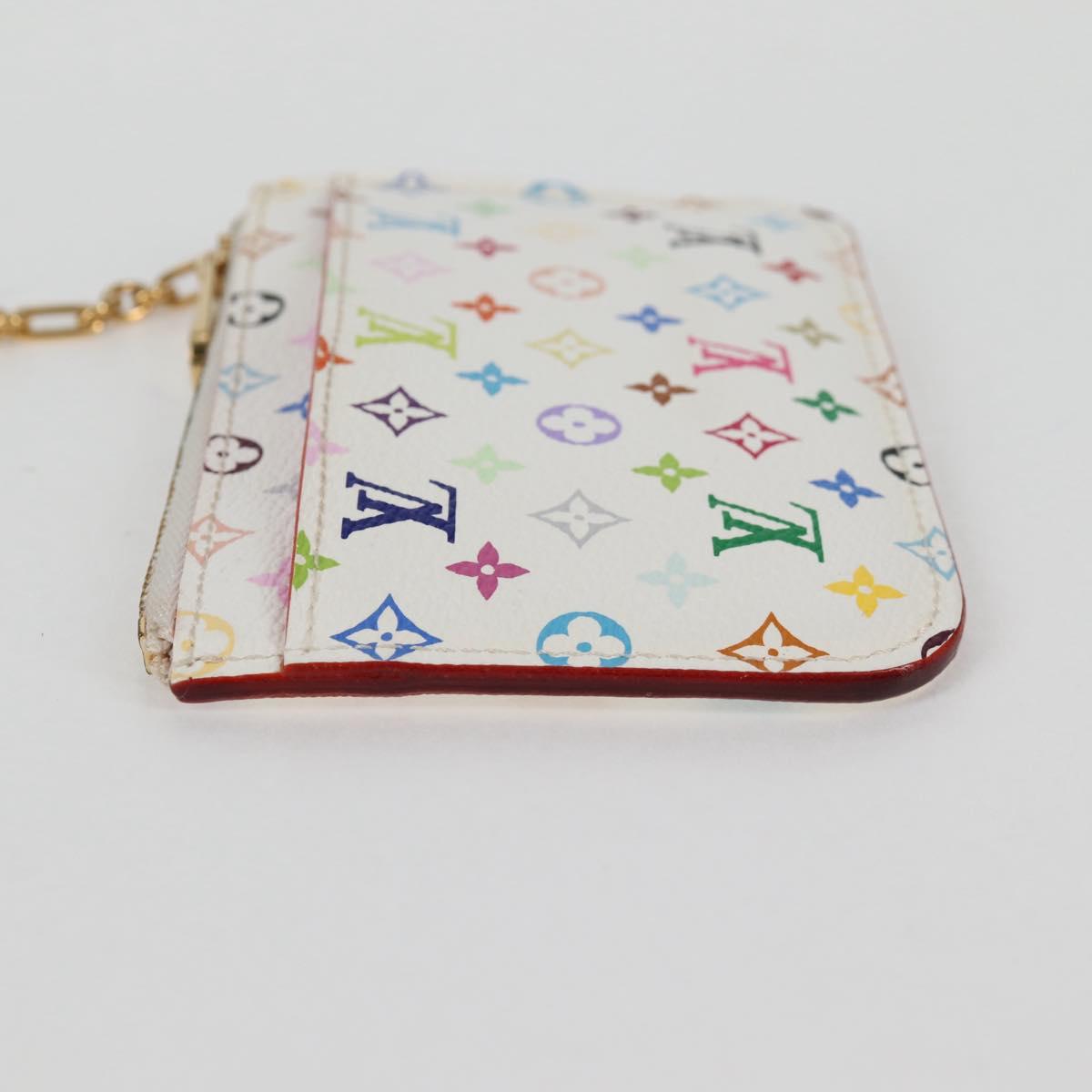 LOUIS VUITTON Monogram Multicolor Pochette Cles NM White M93734 LV 127792V