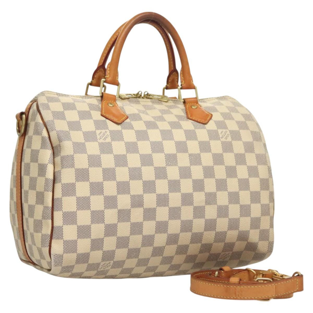 LOUIS VUITTON Damier Azur Speedy Bandouliere 30 Hand Bag 2way N41052 128083