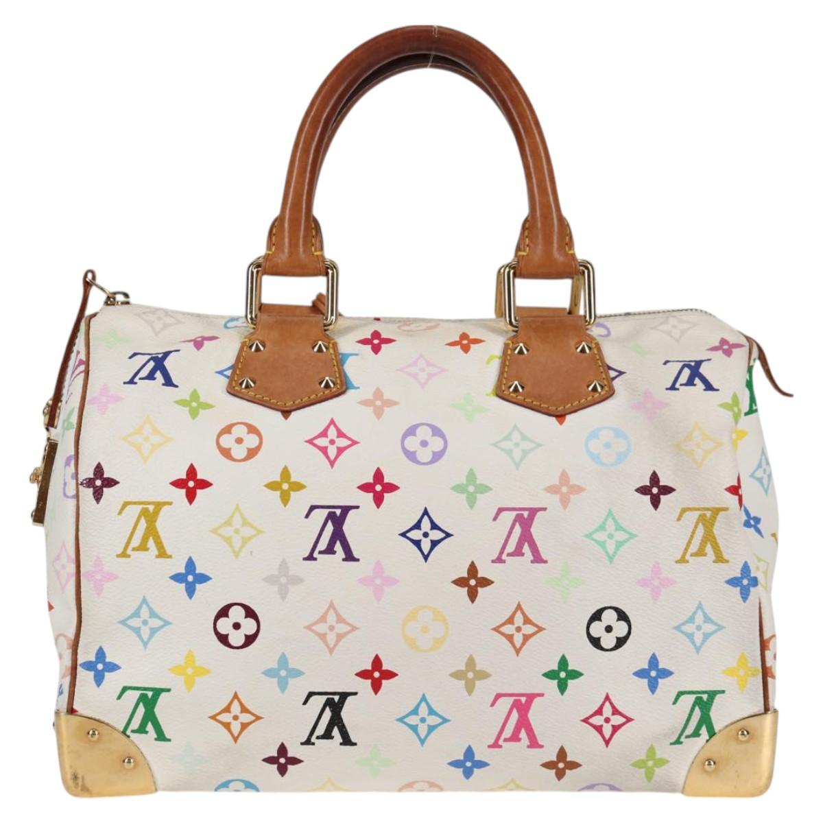 LOUIS VUITTON Monogram Multicolor Speedy 30 Hand Bag White M92643 128093V