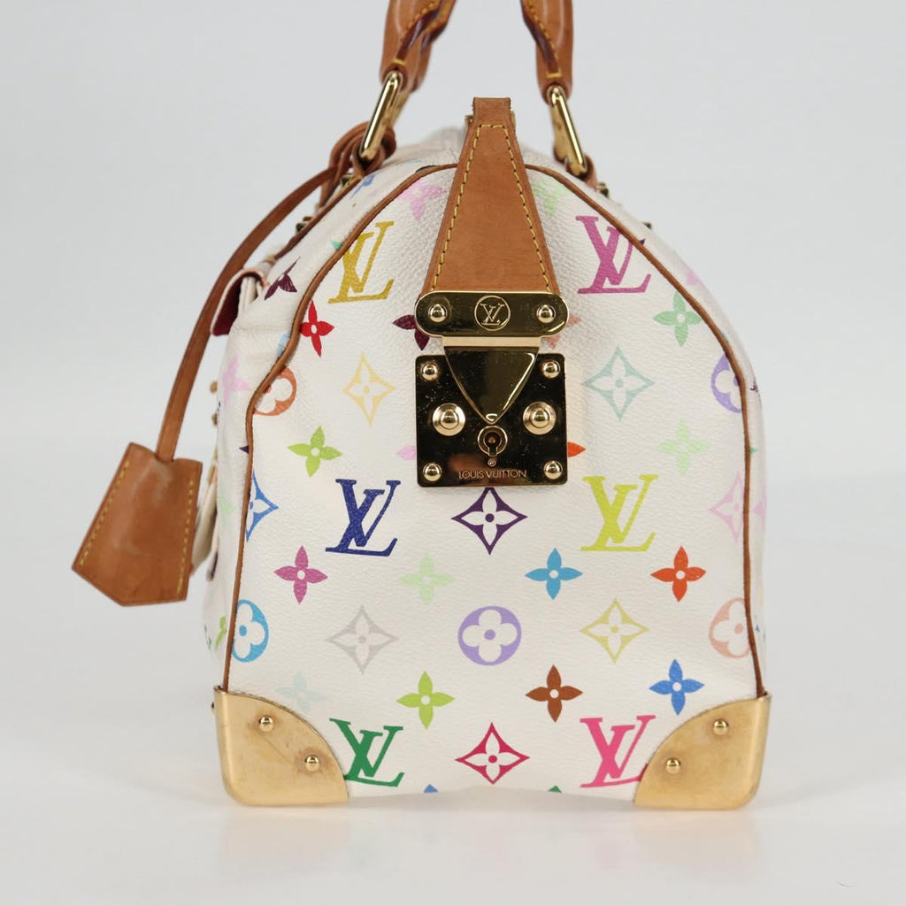 LOUIS VUITTON Monogram Multicolor Speedy 30 Hand Bag White M92643 128093V