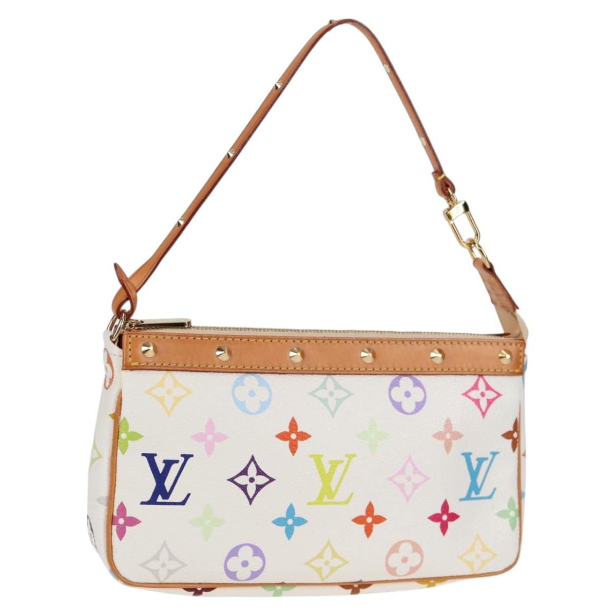 LOUIS VUITTON Multicolor Pochette Accessoires Pouch White M92649 128115SV