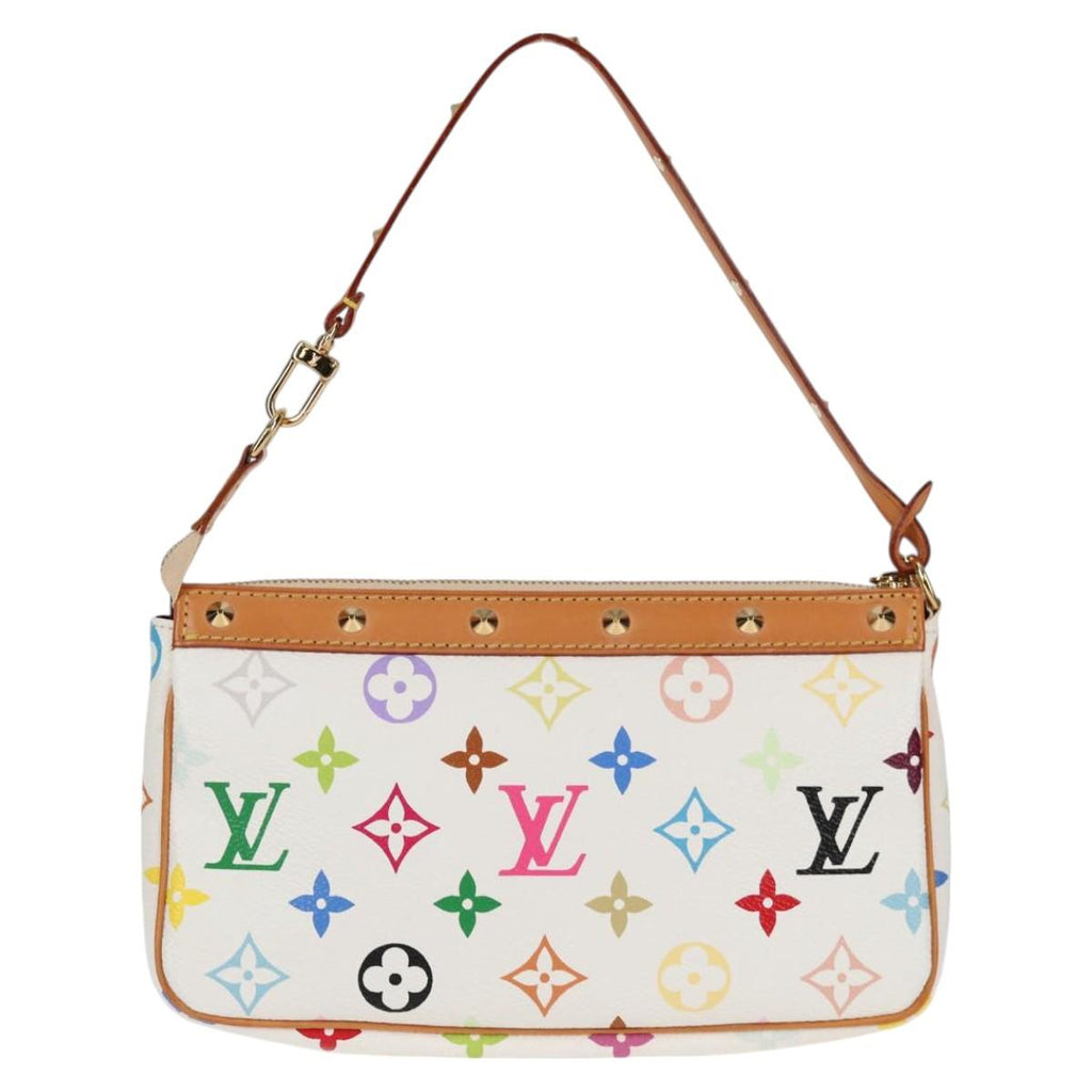 LOUIS VUITTON Multicolor Pochette Accessoires Pouch White M92649 128115SV