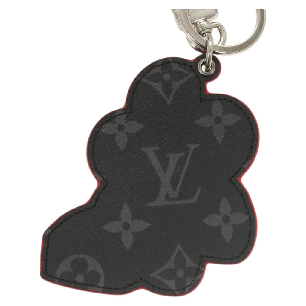 LOUIS VUITTON Sporty Car Vivienne Key Ring Leather Black M00960 LV 128266