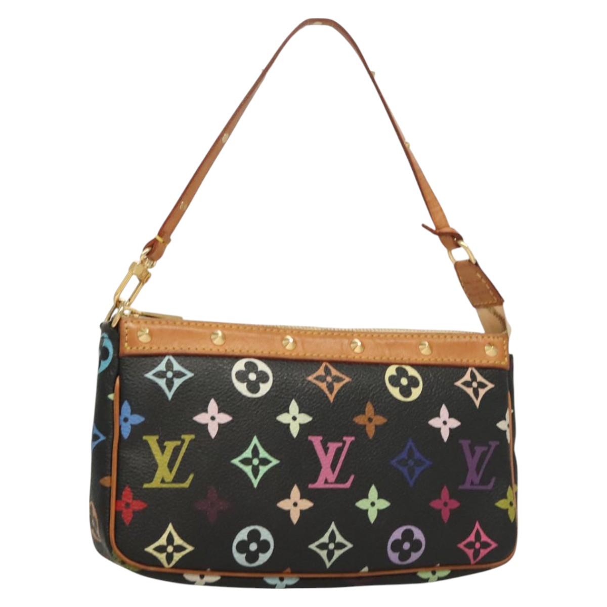 LOUIS VUITTON Monogram Multicolor Pochette Accessoires Black M92648 128468V