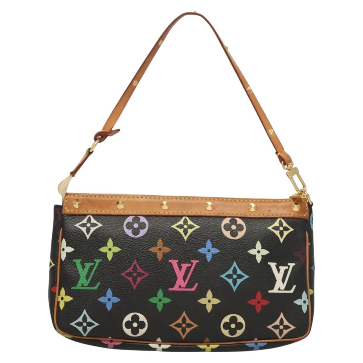 LOUIS VUITTON Monogram Multicolor Pochette Accessoires Black M92648 128468V