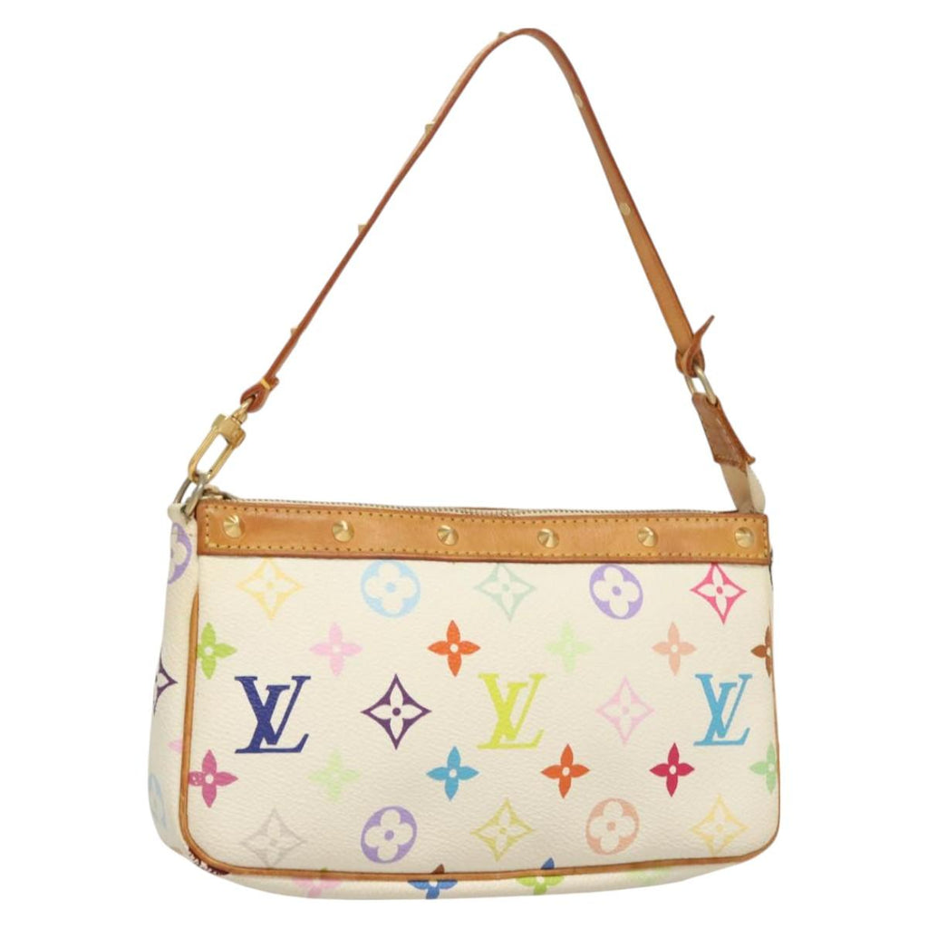 LOUIS VUITTON Multicolor Pochette Accessoires Pouch White M92649 LV 128470V