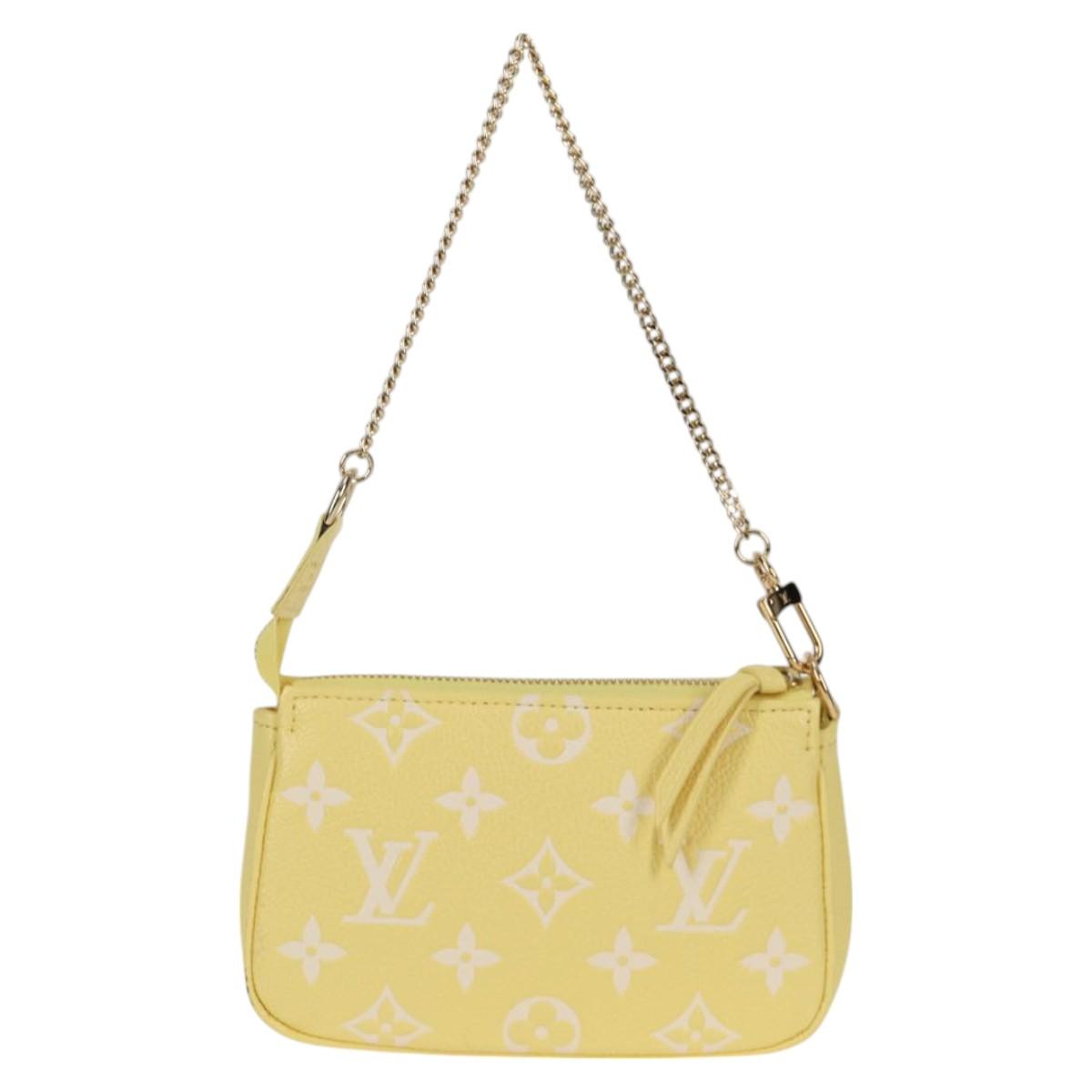 LOUIS VUITTON Empreinte Mini Pochette Accessoires Yellow M46129 LV 128802M