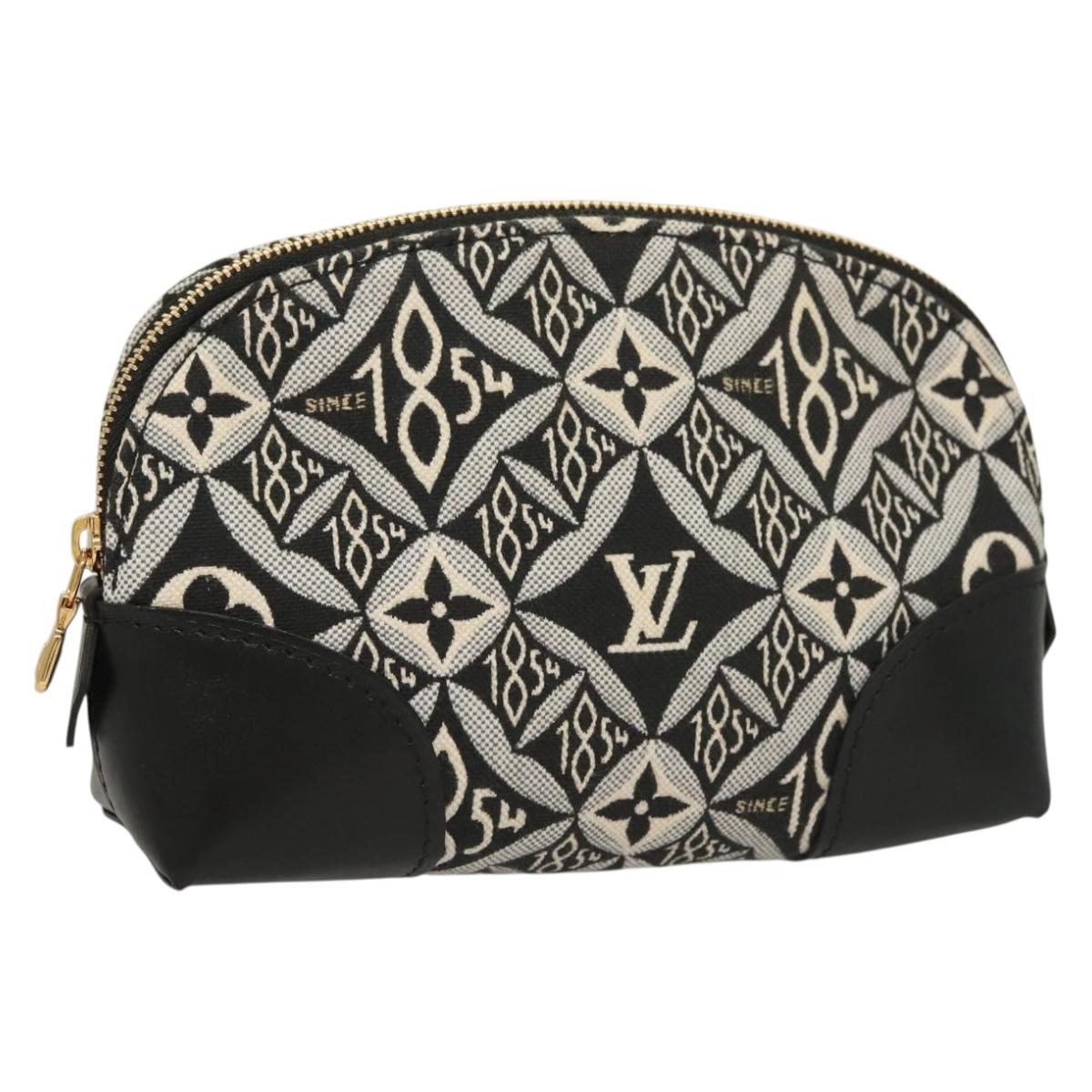 LOUIS VUITTON SINCE1854 Pochette Cosmetic PM Pouch Black M80076 LV 128804M