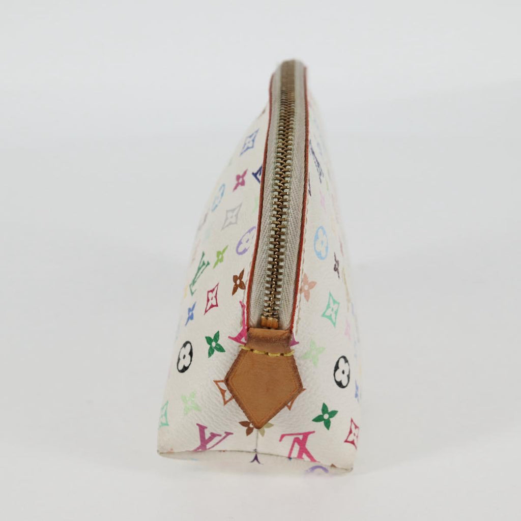 LOUIS VUITTON Multicolor Pochette Cosmetic PM Pouch White M47354 LV 128864V