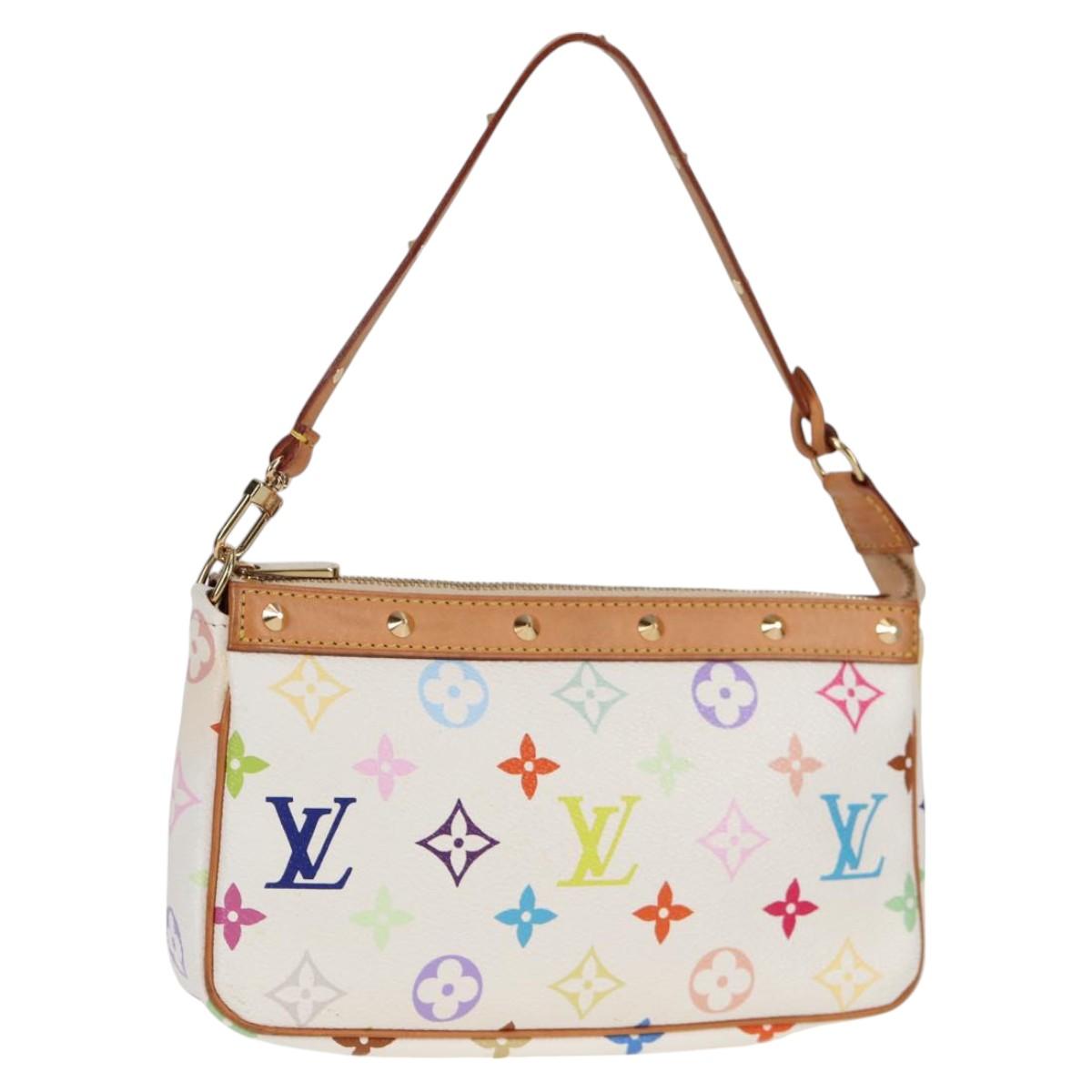LOUIS VUITTON Multicolor Pochette Accessoires Pouch White M92649 128866V
