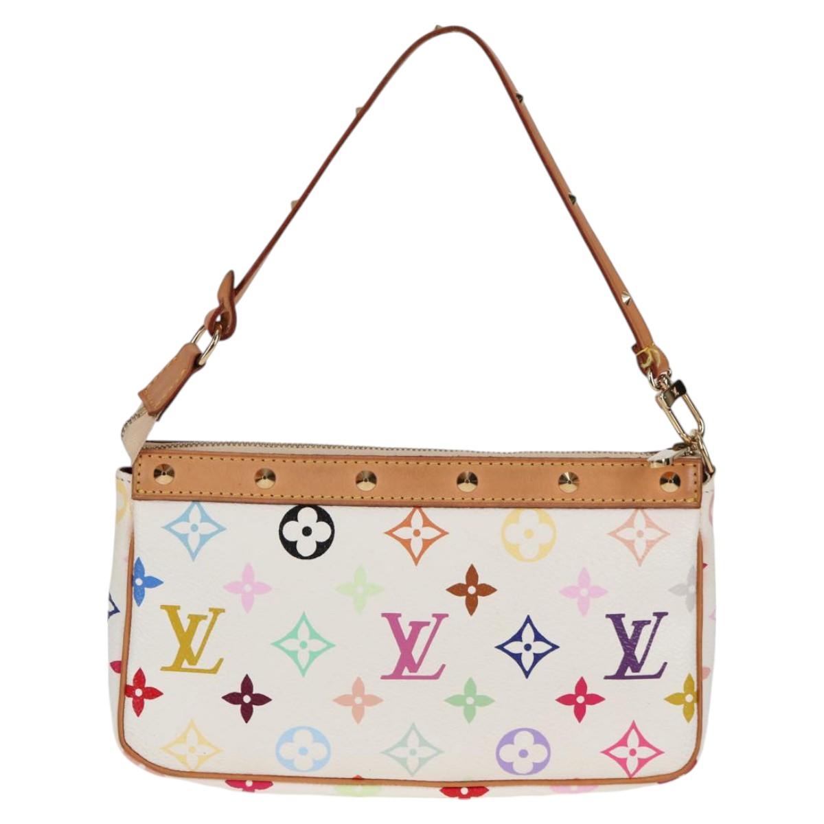 LOUIS VUITTON Multicolor Pochette Accessoires Pouch White M92649 128866V