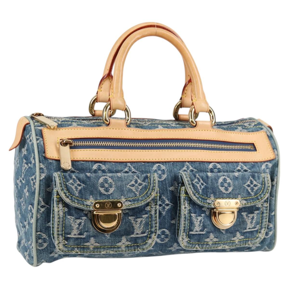 LOUIS VUITTON Monogram Denim Neo Speedy Hand Bag Blue M95019 LV 128871V