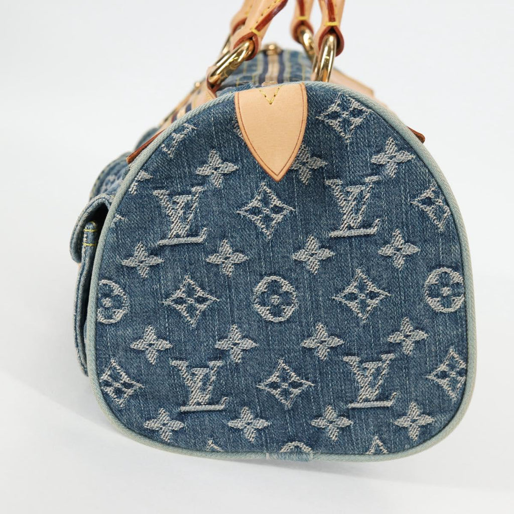 LOUIS VUITTON Monogram Denim Neo Speedy Hand Bag Blue M95019 LV 128871V