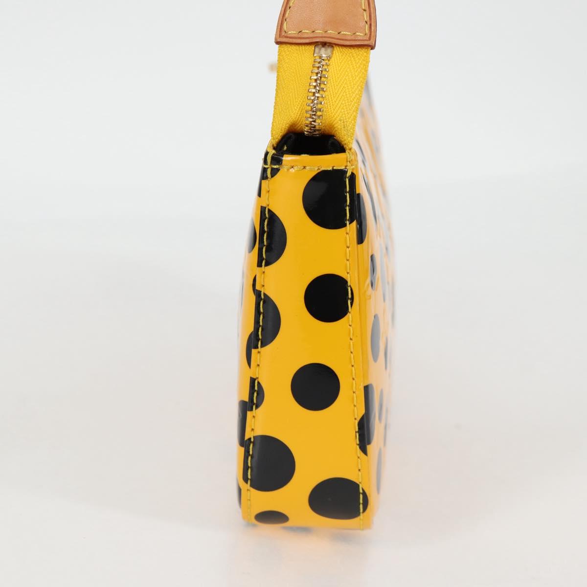 LOUIS VUITTON Vernis Yayoi Kusama Pochette Accessoires Jaune M91426 128873V