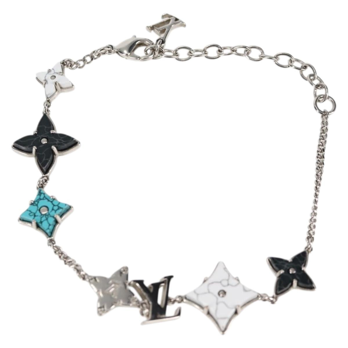 LOUIS VUITTON Monogram Sunrise Bracelet Metal Silver tone M1041A LV 128887M