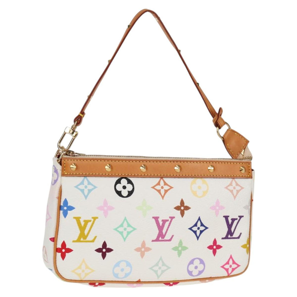LOUIS VUITTON Multicolor Pochette Accessoires Pouch White M92649 LV 129011V