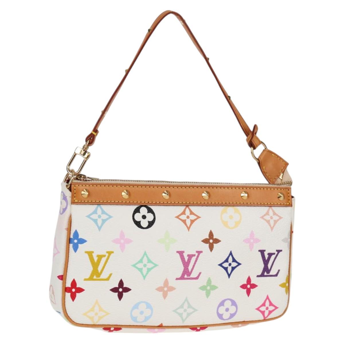 LOUIS VUITTON Multicolor Pochette Accessoires Pouch White M92649 LV 129011V