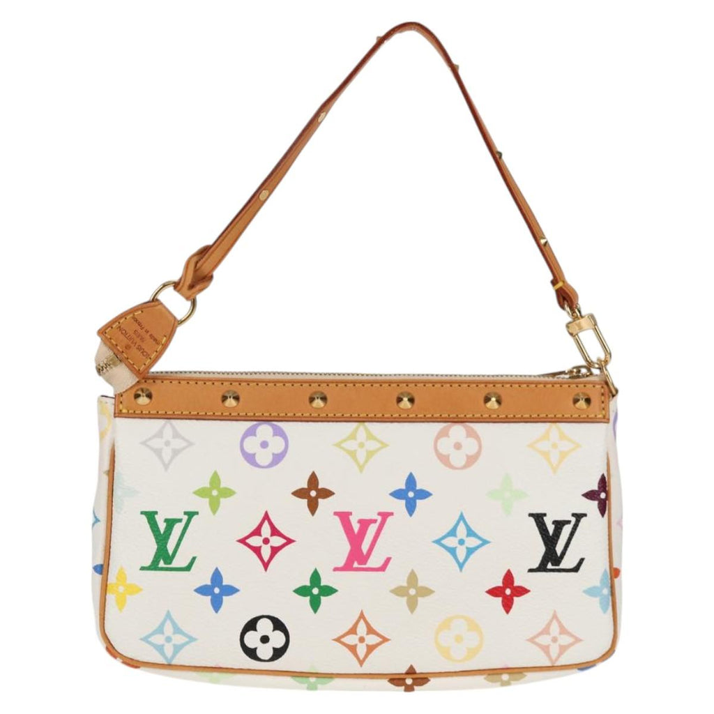 LOUIS VUITTON Multicolor Pochette Accessoires Pouch White M92649 LV 129011V