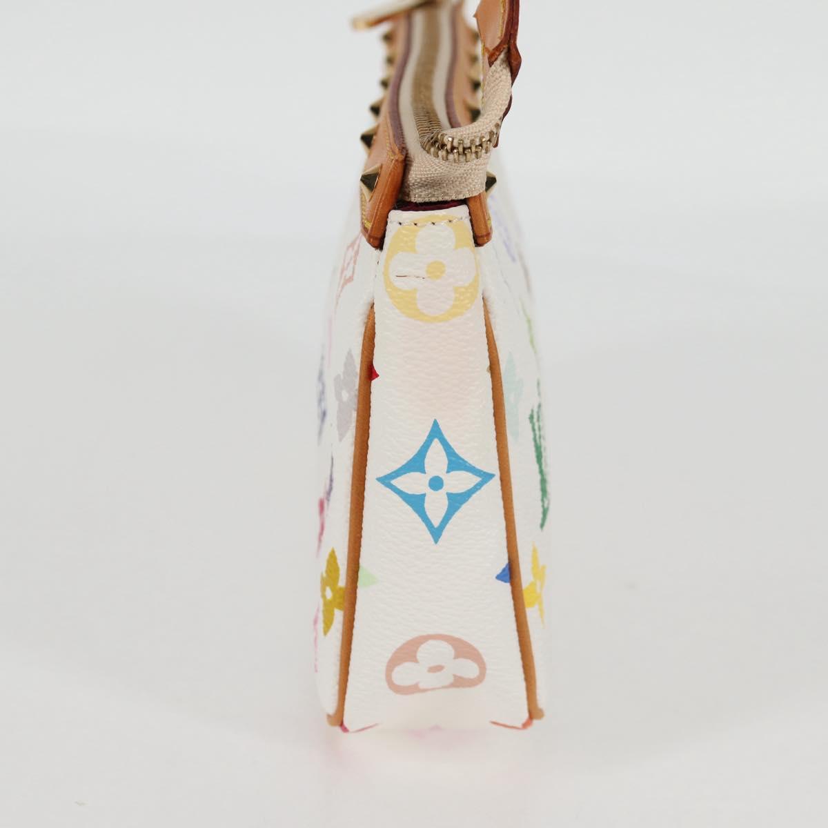 LOUIS VUITTON Multicolor Pochette Accessoires Pouch White M92649 LV 129011V