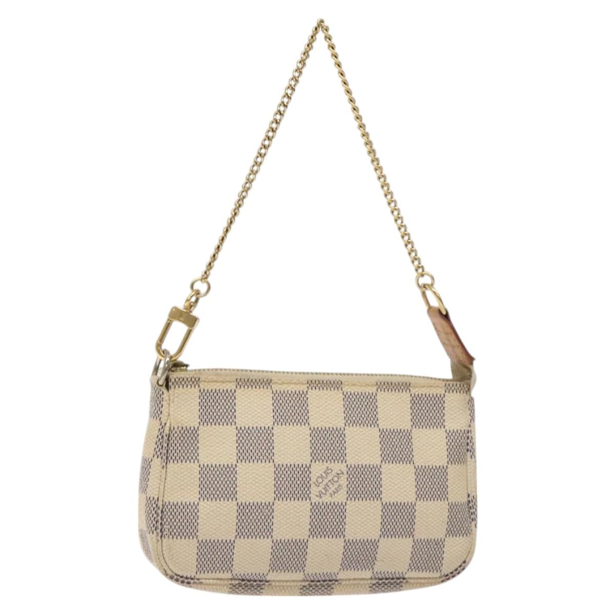 LOUIS VUITTON Damier Azur Mini Pochette Accessoires Pouch N63005 129806