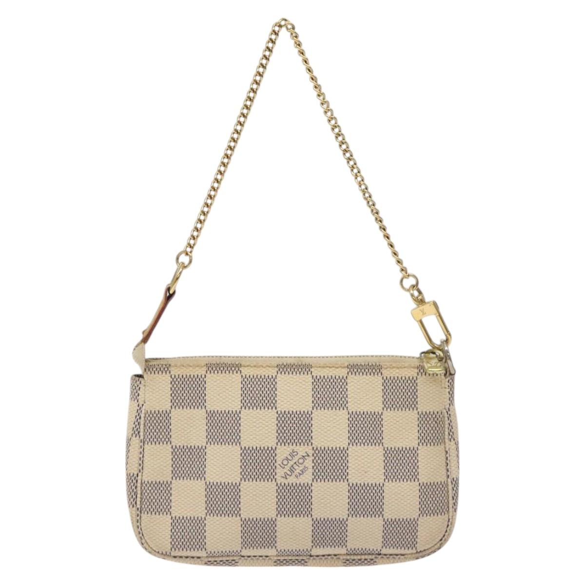 LOUIS VUITTON Damier Azur Mini Pochette Accessoires Pouch N63005 129806