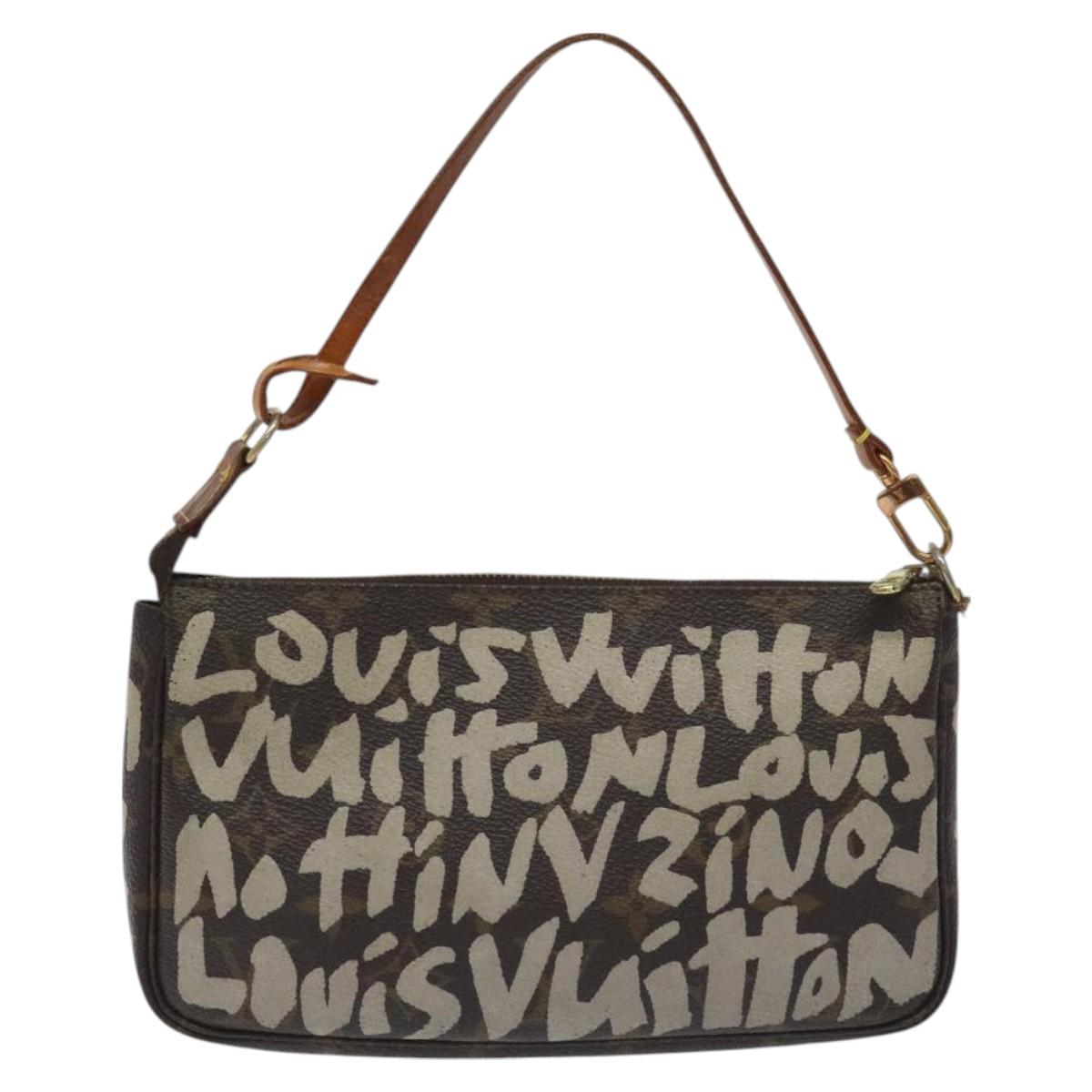 LOUIS VUITTON Monogram Graffiti Pochette Pouch Khaki M92191 LV 129823