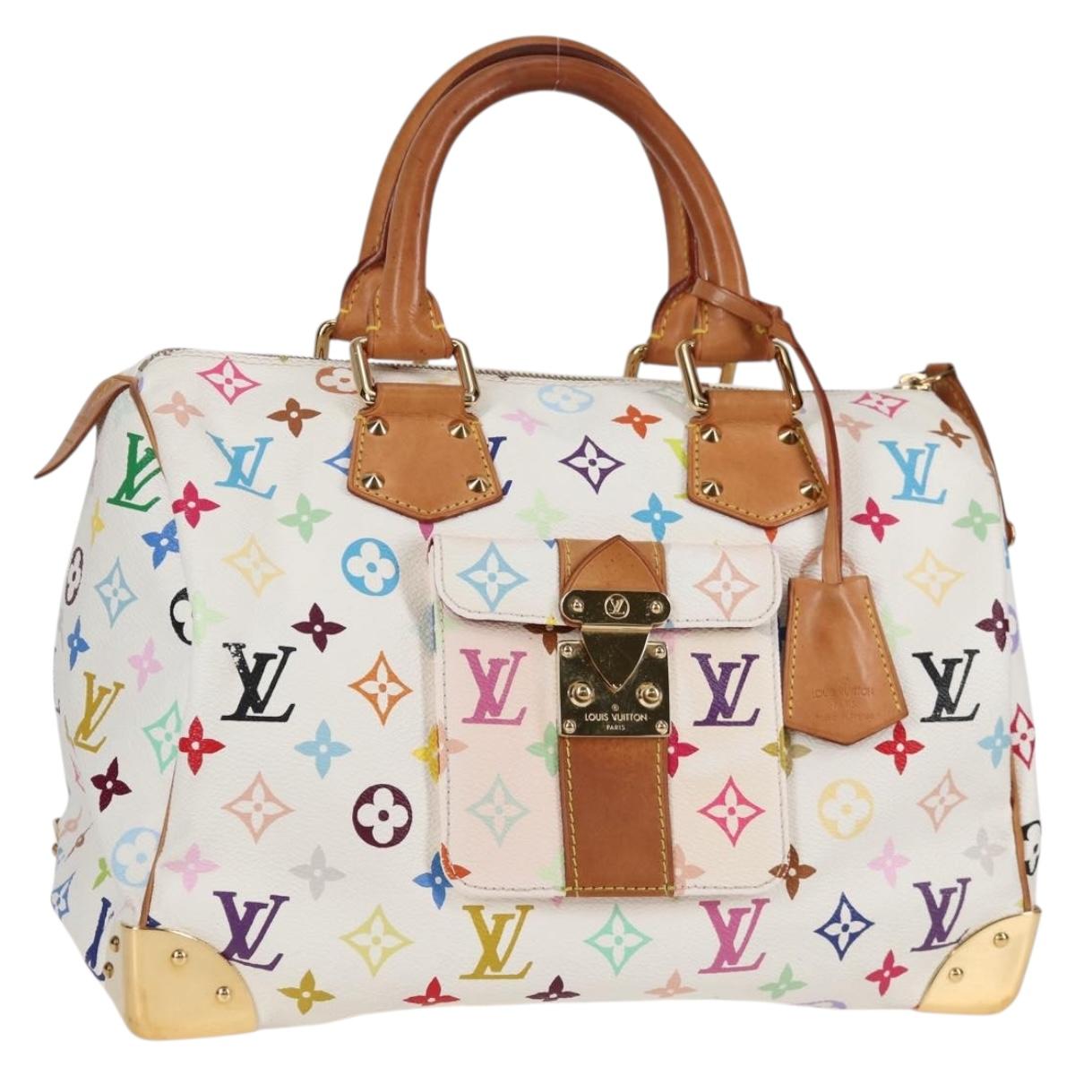 LOUIS VUITTON Monogram Multicolor Speedy 30 Bag White Bron M92643 129960V
