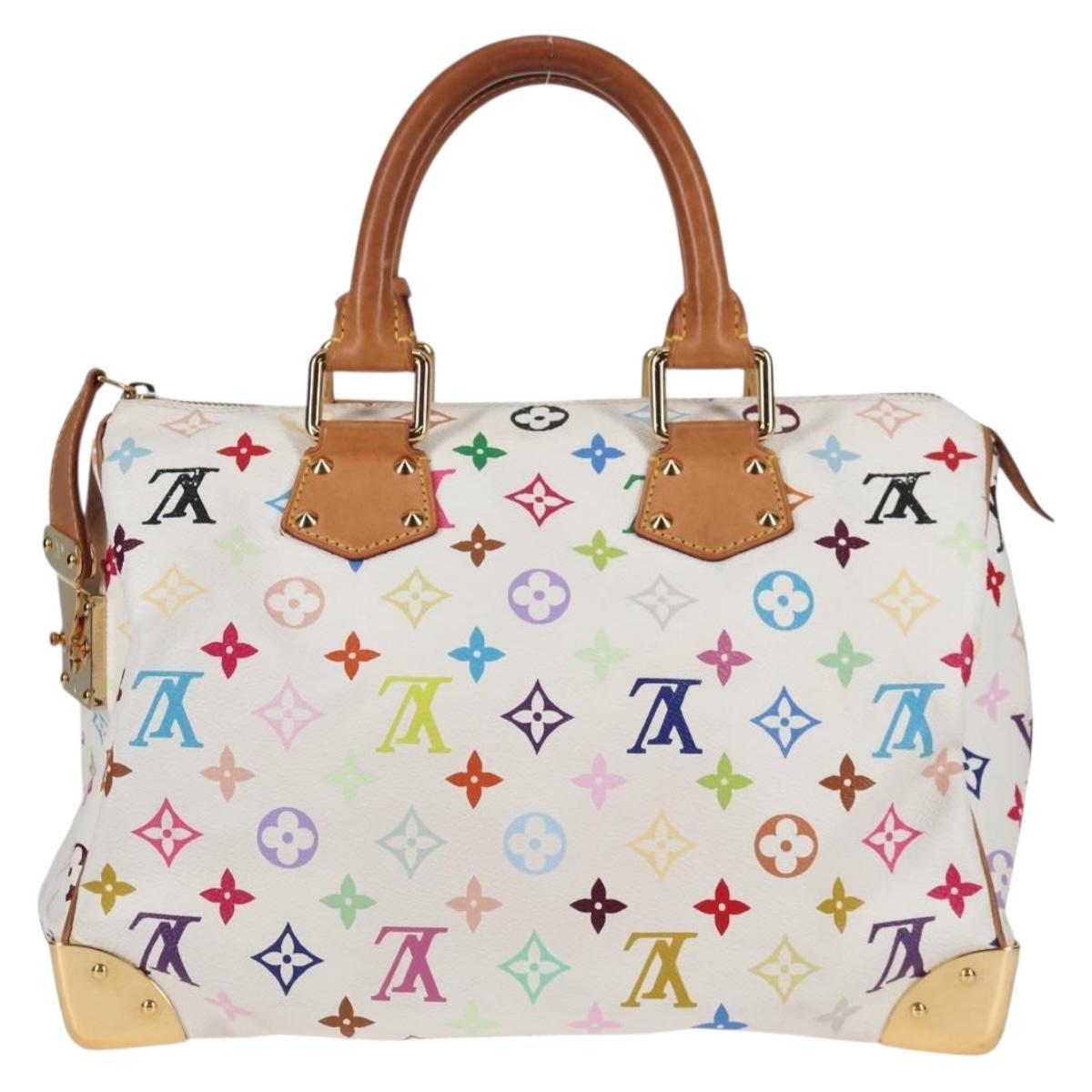 LOUIS VUITTON Monogram Multicolor Speedy 30 Bag White Bron M92643 129960V
