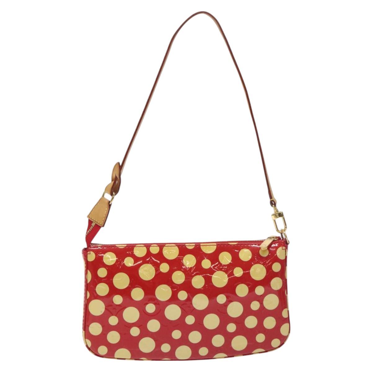 LOUIS VUITTON Vernis Yayoi Kusama Pochette Accessoires Red M91428 129988V