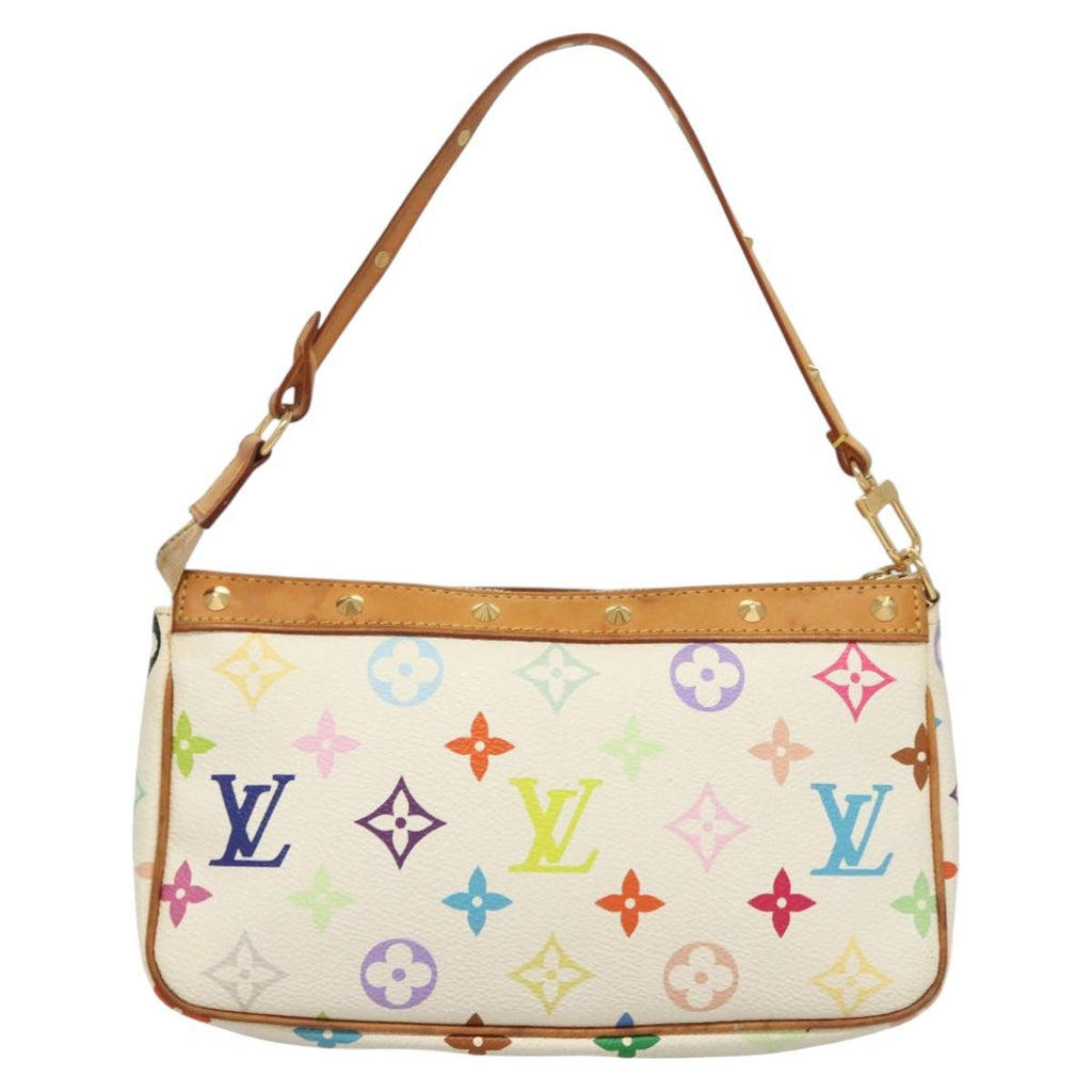 LOUIS VUITTON Multicolor Pochette Accessoires Pouch White M92649 LV 130060