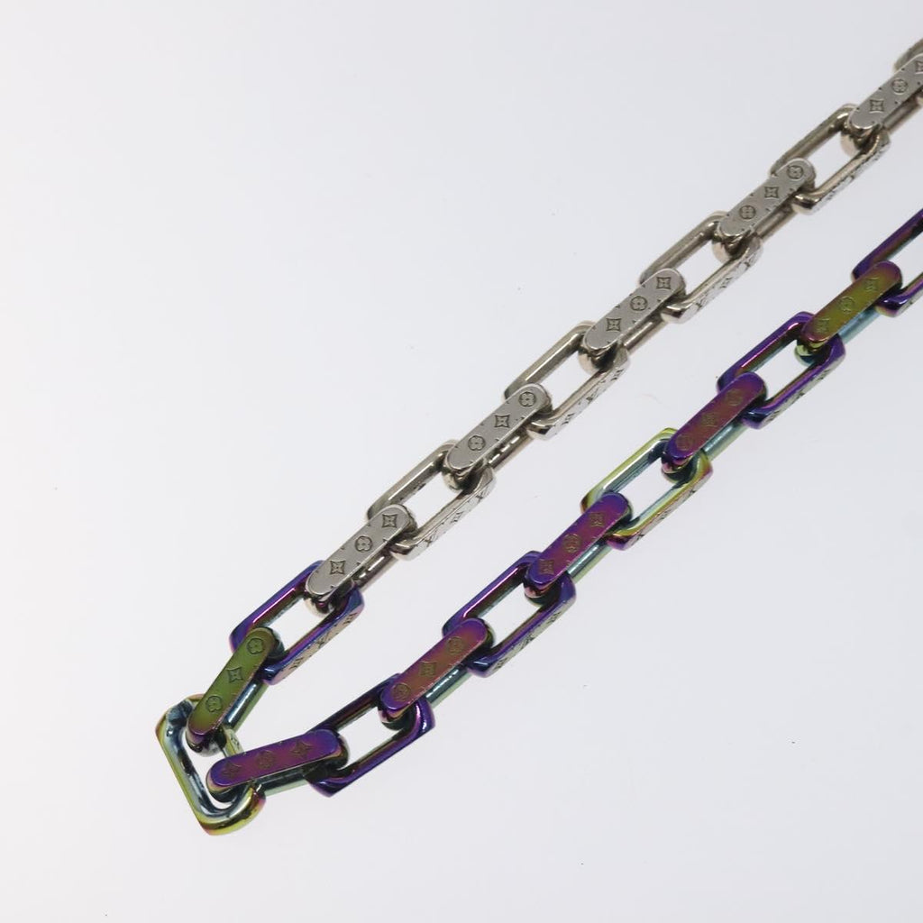 LOUIS VUITTON Monogram Collier Chain Necklace metal Rainbow M69449 130074