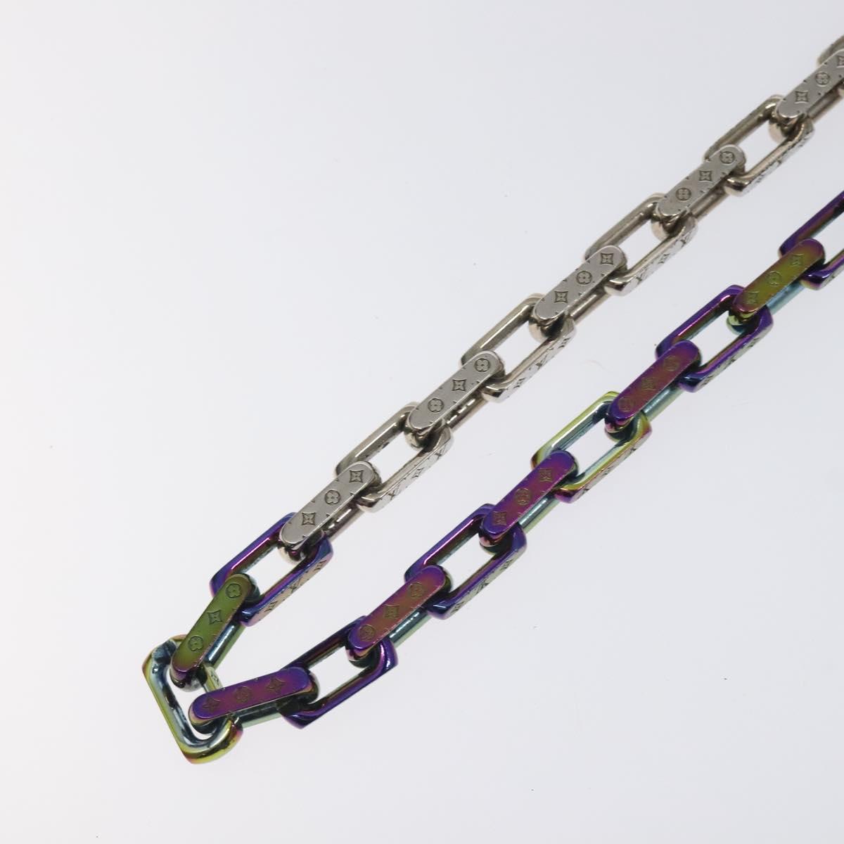 LOUIS VUITTON Monogram Collier Chain Necklace metal Rainbow M69449 130074
