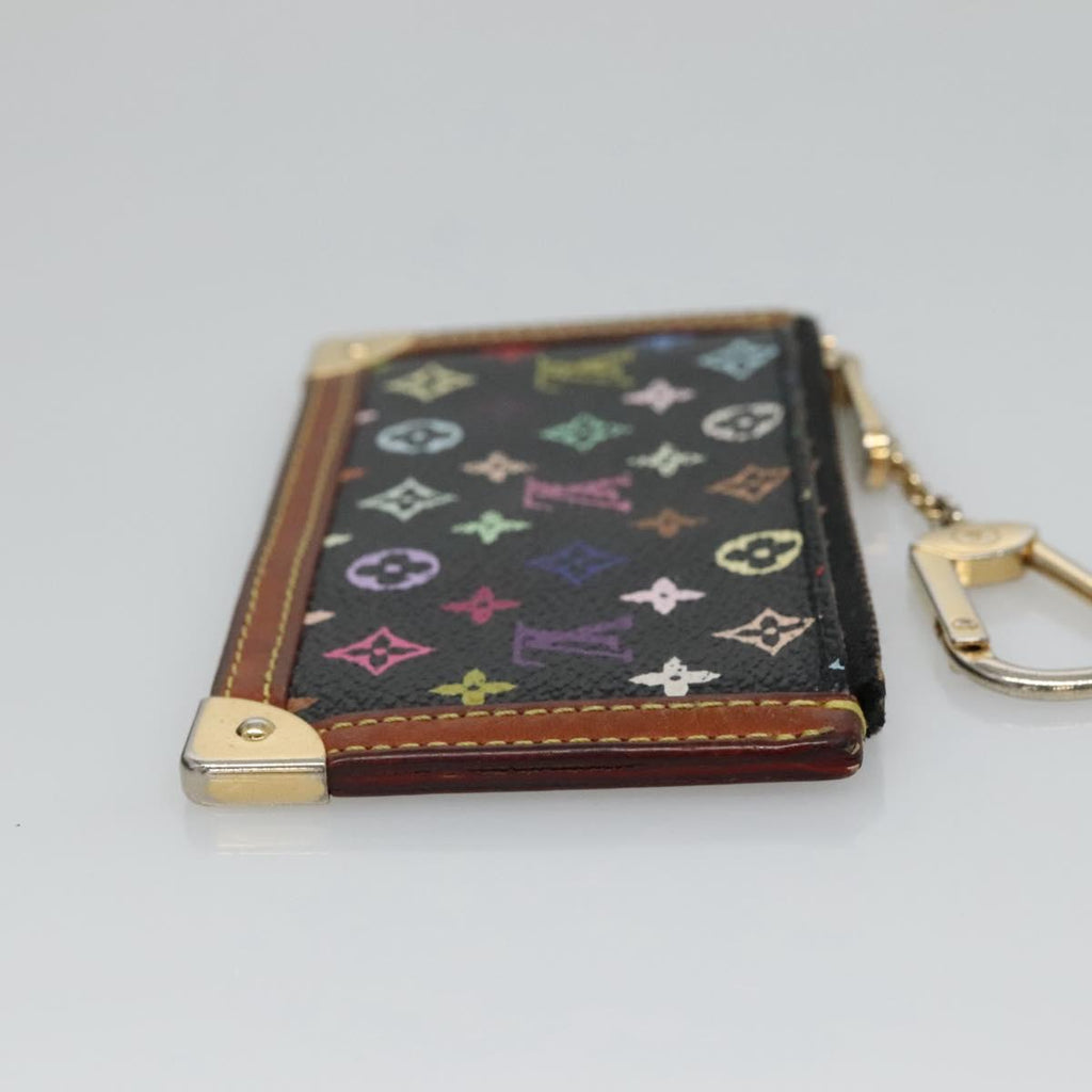 LOUIS VUITTON Multicolor Pochette Cles Coin Purse Black M13664 LV 130299