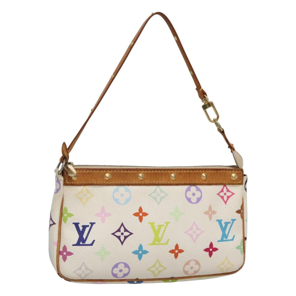 LOUIS VUITTON Multicolor Pochette Accessoires Pouch White M92649 130463