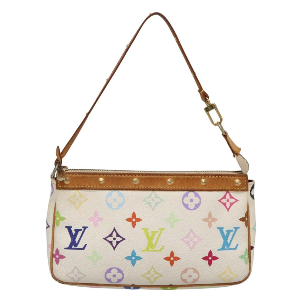 LOUIS VUITTON Multicolor Pochette Accessoires Pouch White M92649 130463