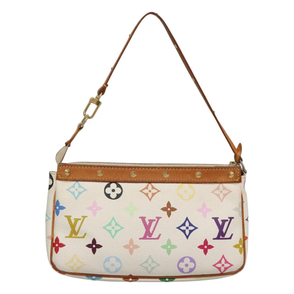 LOUIS VUITTON Multicolor Pochette Accessoires Pouch White M92649 130463