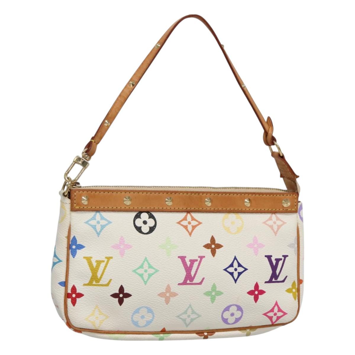 LOUIS VUITTON Multicolor Pochette Accessoires Pouch White M92649 130464V