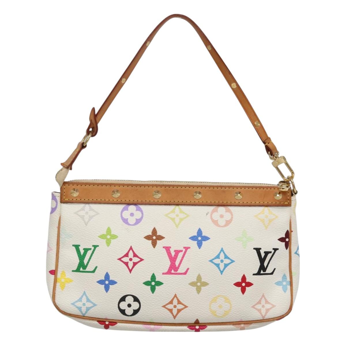 LOUIS VUITTON Multicolor Pochette Accessoires Pouch White M92649 130464V