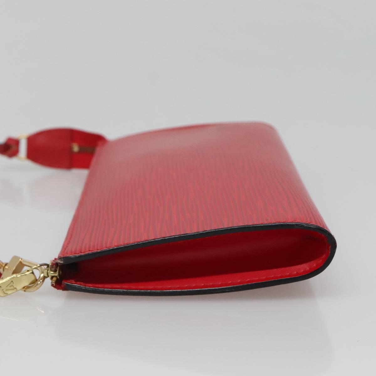 LOUIS VUITTON Epi Pochette Accessoires Pouch Red M52947 LV 130609