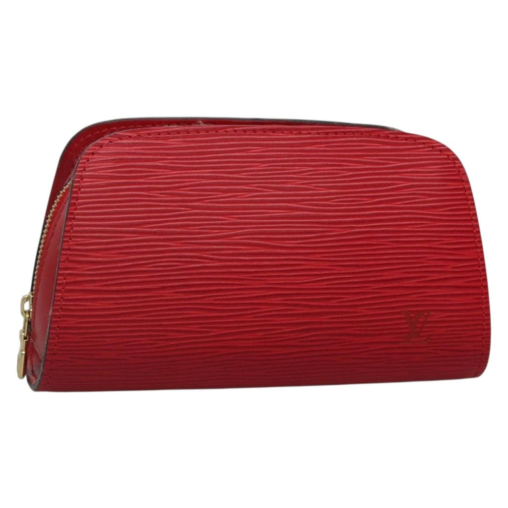 LOUIS VUITTON Epi Dauphine PM Pouch Castilian Red M48447 LV 130717