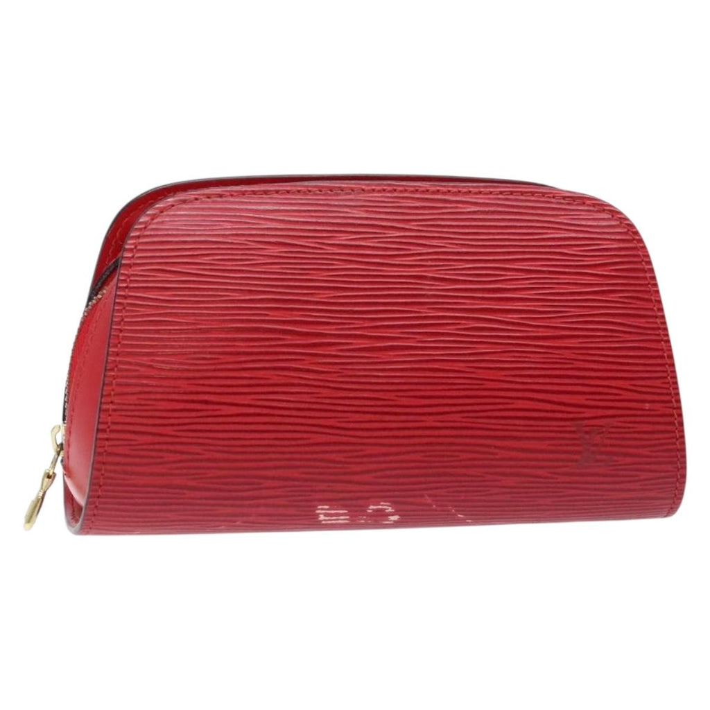 LOUIS VUITTON Epi Dauphine PM Pouch Castilian Red M48447 LV 130785