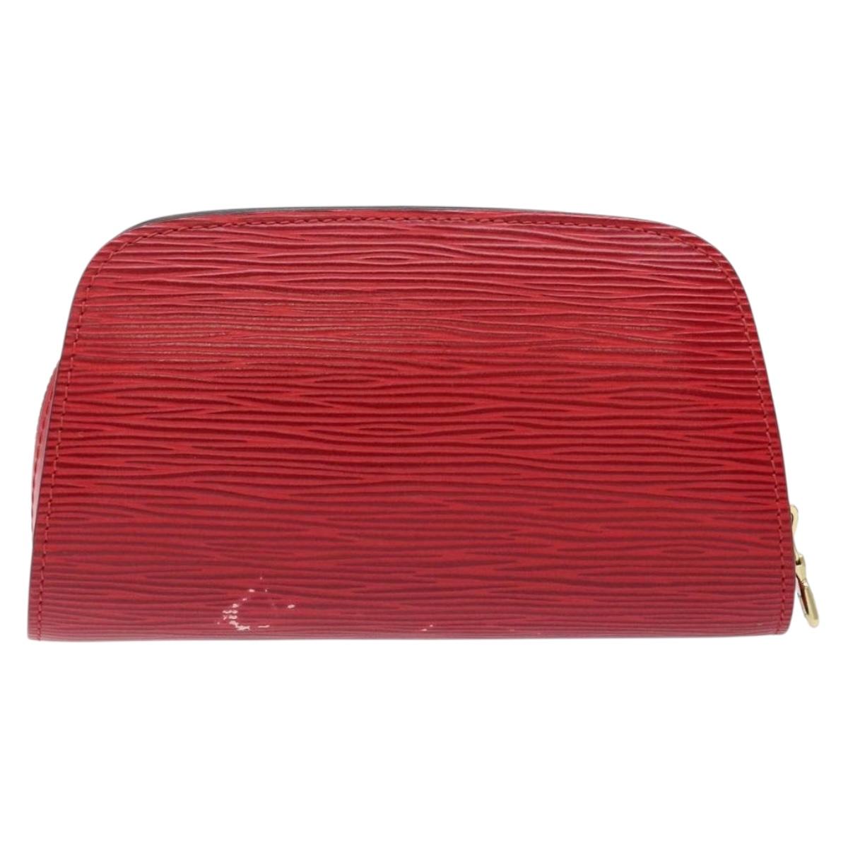 LOUIS VUITTON Epi Dauphine PM Pouch Castilian Red M48447 LV 130785
